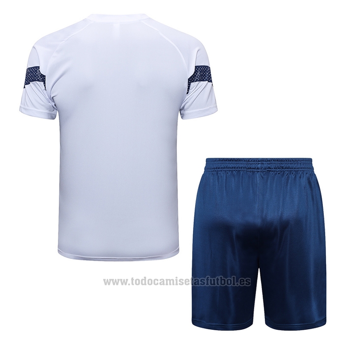 Chandal del Olympique Marsella Manga Corta 2022-2023 Blanco - Pantalon Corto